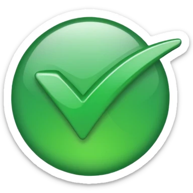 tick green icon sticker