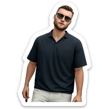 outdoor portrait of young man sticker