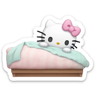 pastel hello kitty sleeping  sticker