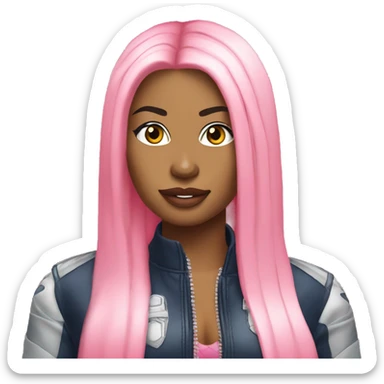 Nicki Nicole con peso puma sticker