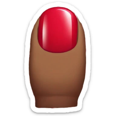 red nail polish only one nall no hand sticker