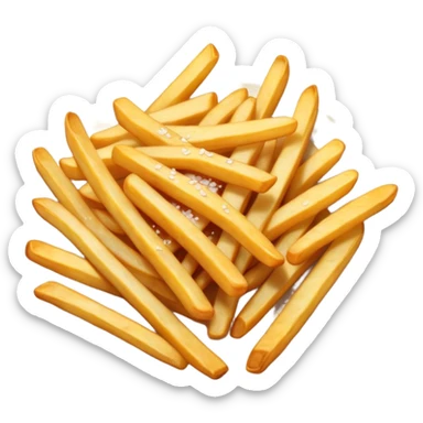 Fries on a plate  sticker
