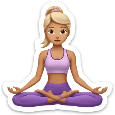 woman does yoga  sticker