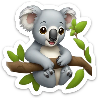 Koala qui nage sticker