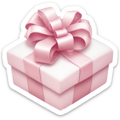 Light pink Christmas gifts under a white Christmas tree  sticker