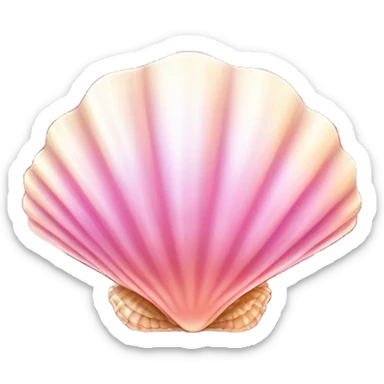 Sparkling pink seashell sticker