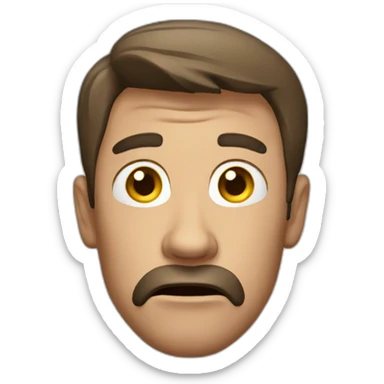 man shocking sticker