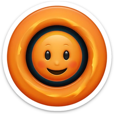 make a blackhole, accretion disk and all, with an orange smiley face sticker