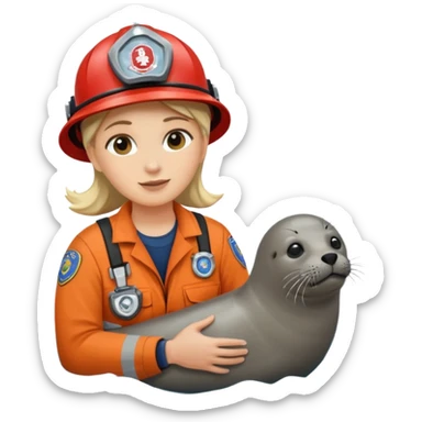 National Oceanic and Atmospheric Administration rescue workers rescue a seal sticker