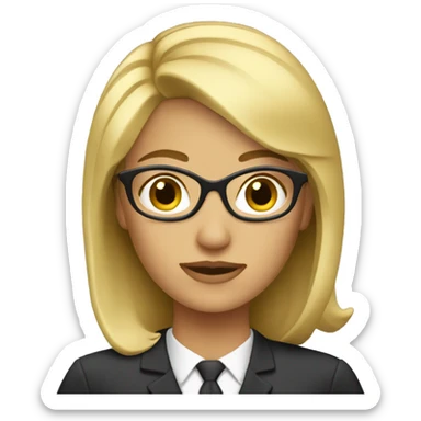 Blonde banker woman sticker