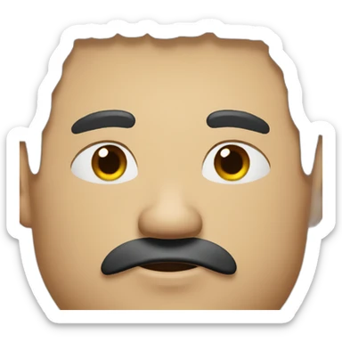 Gay dumb fat man with black hair sticker