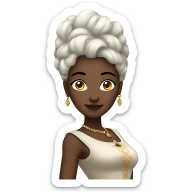 Black queen posing pretty sticker