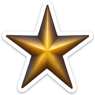 Star bIt's a star, but only 3/4 of this star is painted. sticker