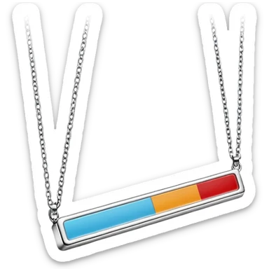 Temp colored horizontal bar necklace  sticker