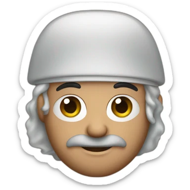 Jewish man with a kippah sticker