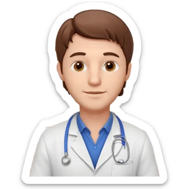male pharmacist portrait, head and shoulders only, wearing a pharmacy apron, friendly expression, medicine shelves visible in background, retail pharmacy vibe, 3D cartoon, mobile game icon style, no text, no watermark
 sticker