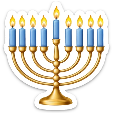 Menorah of 7 candles sticker