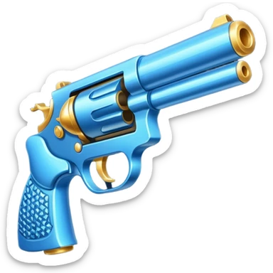 glitter blue cian gun sticker