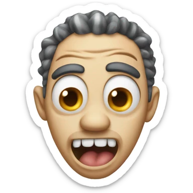 crazy fish drool sticker