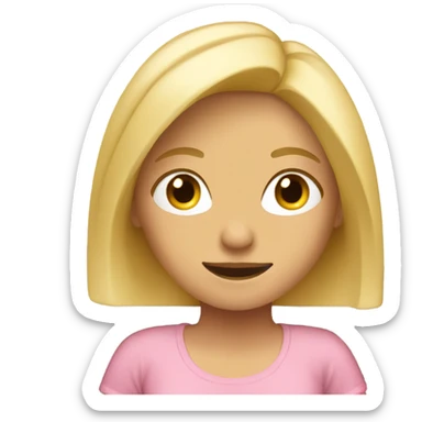 blonde girl sitting on couch sticker