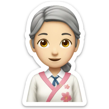 Japanese school girl sticker