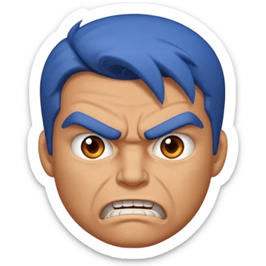 Créame una imagen de Ethan de Blu strike enojado sticker