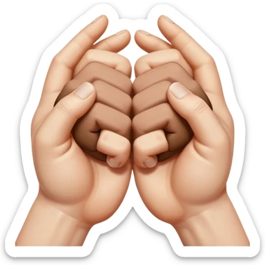 two hands gesturing a strangling motion with no person included  sticker