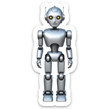 Robot Silent Companion, Full body. sticker
