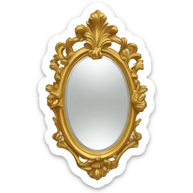 Rococo gold mirror sticker