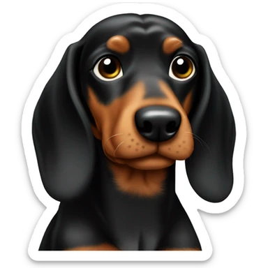 Teckel black cute sticker