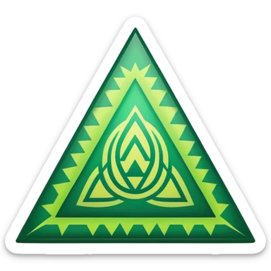 Green mystic polynesian triangle sticker