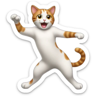Dancing cat sticker