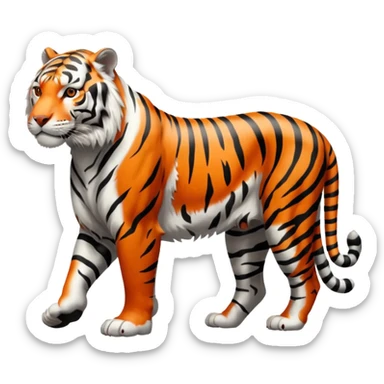 white tiger going sticker