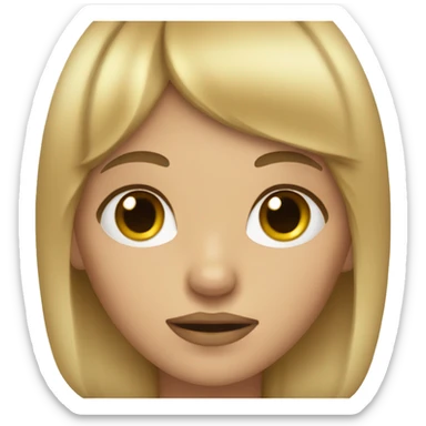 Girl with bangs and dirty blond hair  sticker