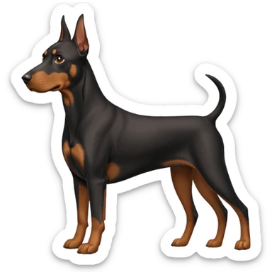 Dobermann european uncropped sticker