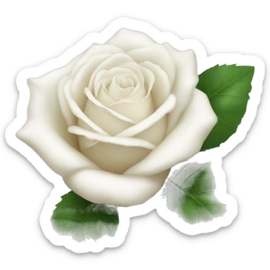 White rose sticker