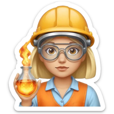 Glass Blower woman sticker