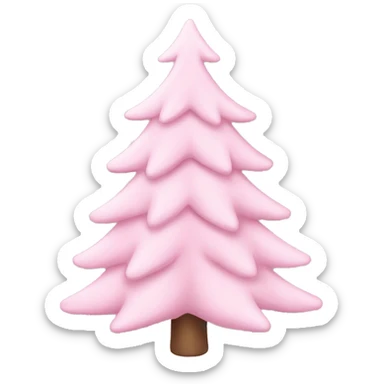pastel pink christmas tree sticker