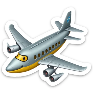 No pero un avions com cara de cocodrillo  i el cuerpo gris sticker