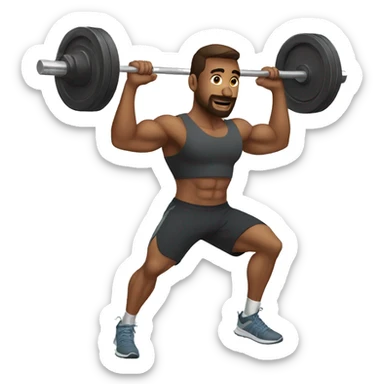 A man doing workout  sticker