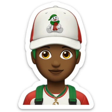 bonhomme avec une casquette gucci sticker