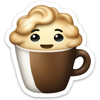 Coffee with bow sticker