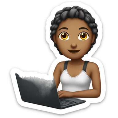 Girl with pc sticker