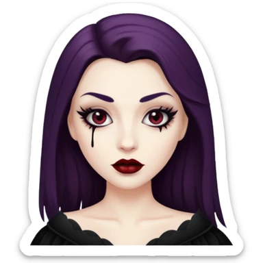 vamp with mascara  sticker