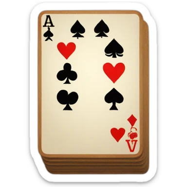 Playing cards sticker