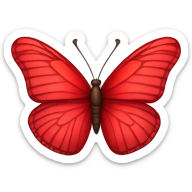 Red butterfly  sticker