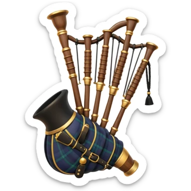 Scottish bagpipes sticker