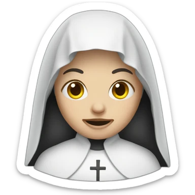 The horror nun sticker
