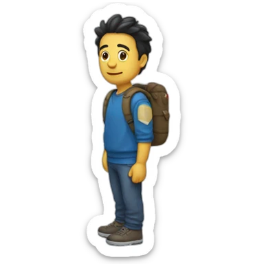 Lapiz con punta blanca sticker