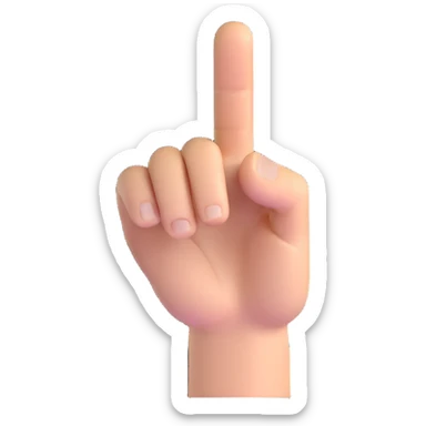 3D hand pointing at viewer with YOU text sticker